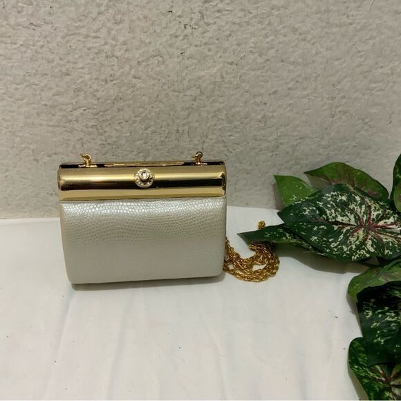 H&M EVENING BAG Mini gold chain Excellent - Picture 2 of 13